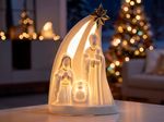 Decoration MagicHome Christmas, Praying Children, 3xLED warm white, 3xLR44, 9x5.8x12.3 cm