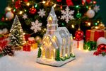 Decoration MagicHome Christmas, Church, 22xLED warm white, 3xAA, 21x16x29 cm