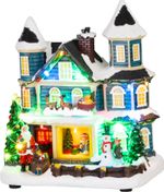 Dekoráció MagicHome Karácsony, Házikó, LED, 3xAA, 20x13x23 cm