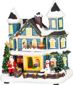 Decoration MagicHome Christmas, House, LED, 3xAA, 20x13x23 cm