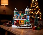 Dekoráció MagicHome Karácsony, Házikó, LED, 3xAA, 20x13x23 cm