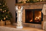 Decoration MagicHome Christmas, Angel, 2xLED warm white, 3xAA, 27.5x19x67cm