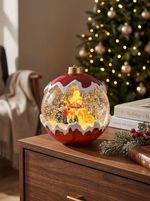 Decoration MagicHome Christmas, Snow Globe, 2xLED warm white, 3xAA, 15x15x16.5 cm