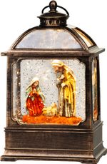 Decoration MagicHome Christmas, Snow Globe, 1xLED warm white, 3xAAA, 10x7x16.8 cm