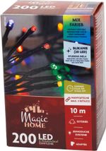 Fényfüzér MagicHome Karácsony, egyszerű világítás, 930xLED meleg/hideg fehér, IP44, 30 m