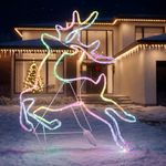 Dekoráció MagicHome Karácsony, Szarvas, 192xLED RGB, IP44, 50x64,5 cm