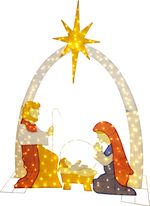 Decoration MagicHome Christmas, Nativity Scene, 235xLED warm white, IP44, 160x70x175 cm