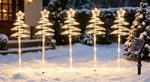 Decoration MagicHome Christmas, Tree on a stick, 50xLED warm white, 11x15/43 cm, pack of 5 pcs