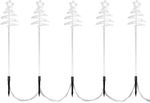 Decoration MagicHome Christmas, Tree on a stick, 50xLED warm white, 11x15/43 cm, pack of 5 pcs