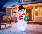 Decoration MagicHome Christmas, Snowman, 4xLED warm white, IP44, 50x85x122 cm