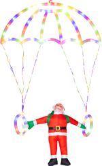 Decoration MagicHome Christmas, Santa with parachute, 116xLED white, IP44, 50x73 cm