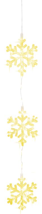 Dekoráció MagicHome Karácsony, hópelyhek, 44xLED meleg fehér, IP44, 3xAA, 58,5cm