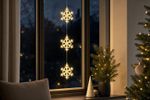 Decoration MagicHome Christmas, snowflakes, 44xLED warm white, IP44, 3xAA, 58,5cm