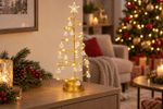 Dekorácia MagicHome Vianoce, Stromček, 30xLED teplá biela, IP20, 2xAA, 40 cm