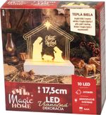 Dekoráció MagicHome Karácsony, Jézus születése, 10xLED meleg fehér, IP20, 2xAA, 15x5,8x17,5 cm