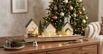 Decoration MagicHome Christmas, Houses, 5xLED warm white, 2xAAA, IP20, 29x10x15 cm