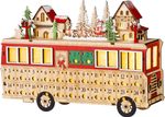 Decoration MagicHome Christmas, Bus, 8xLED warm white, 2xAAA, IP20, 27.7x7.5x19 cm