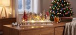 Decoration MagicHome Christmas, Santa on sleigh, 8xLED warm white, 2xAAA, IP20, 35x6x16 cm