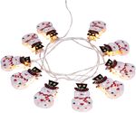 Chain MagicHome Christmas, Snowmen, simple lighting, 10xLED warm white, 2xAA, IP20, L-1.35 m