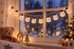 Reťaz MagicHome Vianoce, Snehuliaci, jednoduché svietenie, 10xLED teplá biela, 2xAA, IP20, L-1,35 m