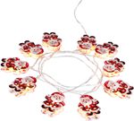 Lánc MagicHome Karácsony, Santovia, egyszerű világítás, 10xLED meleg fehér, 2xAA, IP20, L-1,35 m