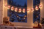 Fényfüzér MagicHome Karácsony, Mikulások, folyamatos világítás, 10xLED meleg fehér, 2xAA, IP20, L-1,