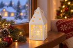 Lantern MagicHome Christmas, Tree, 1xLED warm white, 1xCR2032, IP20, 6.2x6.2x13.5 cm
