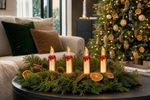 Candle MagicHome Christmas, 1xLED warm white, 3xLR44, 4.8x4.8x16cm