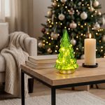 Decoration MagicHome Christmas, Tree, 12xLED warm white, 2xAA, IP20, 12x12x24 cm