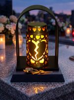 Decoration MagicHome, Candle, IP44, grave, solar, 17x15x21 cm