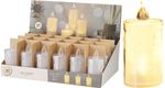 Candle, Christmas, transparent, 10.5 cm, sellbox 24pcs