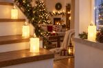 Gyertya, karácsonyi, átlátszó, 10,5 cm, kínálódoboz 24db