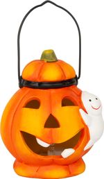 Decoration MagicHome Nature, pumpkin, with light, terracotta, 7.5x8x10 cm