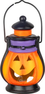 Decoration MagicHome Nature, pumpkin, lantern, with light, terracotta, 7x7.3x13 cm