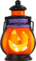 Decoration MagicHome Nature, pumpkin, lantern, with light, terracotta, 7x7.3x13 cm