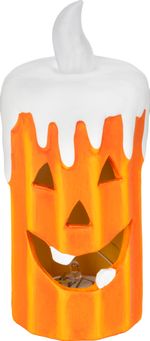 Decoration MagicHome Nature, pumpkin, candle, with light, terracotta, 6.8x6.8x16 cm