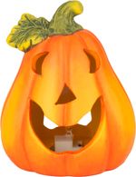 Decoration MagicHome Nature, pumpkin, with light, terracotta, 10.2x10.8x12.8 cm
