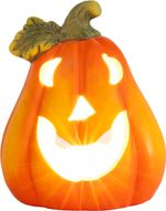 Decoration MagicHome Nature, pumpkin, with light, terracotta, 10.2x10.8x12.8 cm