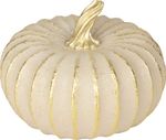 Decoration MagicHome Nature, pumpkin, polyresin, cream, 16.2x16.2x12.2 cm