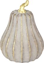 Decoration MagicHome Nature, pumpkin, polyresin, grey, 16.2x16.2x21.4 cm