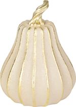 Decoration MagicHome Nature, pumpkin, polyresin, cream, 12.2x12.2x16.2 cm