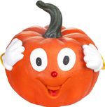 Decoration MagicHome Nature, surprised pumpkin, polyresin, 15x15.3x16 cm