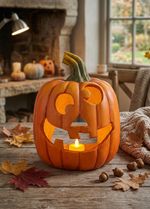 Decoration MagicHome Nature, pumpkin, magnesia, 23.5x24.5x31 cm