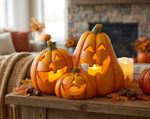 Decoration MagicHome Nature, pumpkin, magnesia, 25x37.5x28 cm