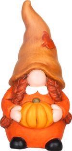 Decoration MagicHome Nature, old man with pumpkin, terracotta, 9.5x9.5x19.5 cm
