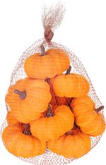 Decoration MagicHome Nature, pumpkins, in a net, 8x5 cm, pack of 9 pcs