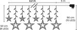 String lights MagicHome Curtain, 138x cool white LED, with stars, 230V, 8 functions, lighting, L-220