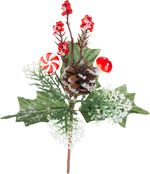 Branch MagicHome Christmas, with lollipop and mushroom, 19 cm