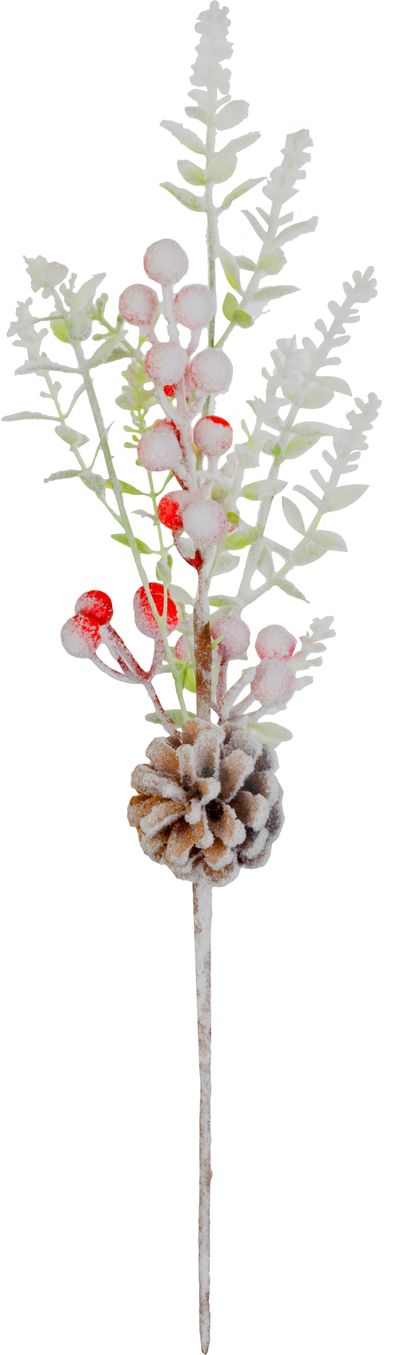 Vetvička MagicHome Vianoce, zasnežená, 46 cm