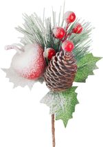 Ág MagicHome Karácsony, havas, 17 cm
